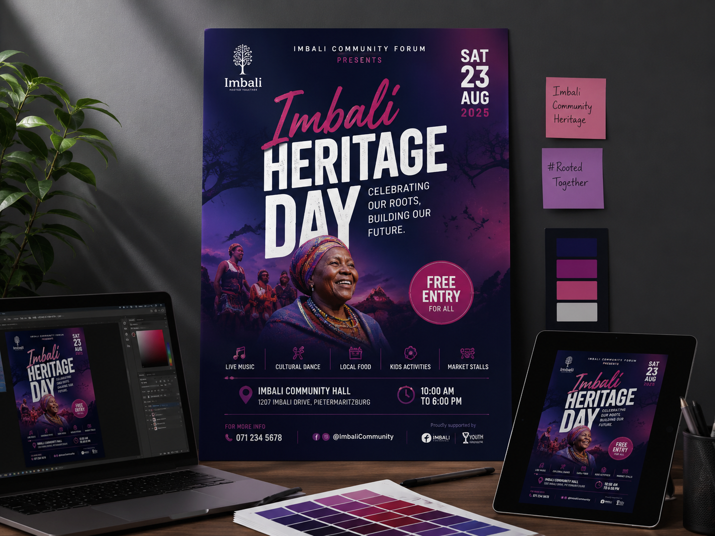 Imbali event poster design example