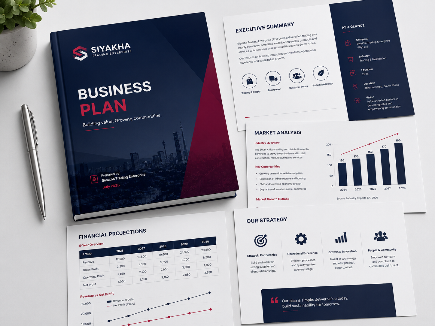 Business plan portfolio example